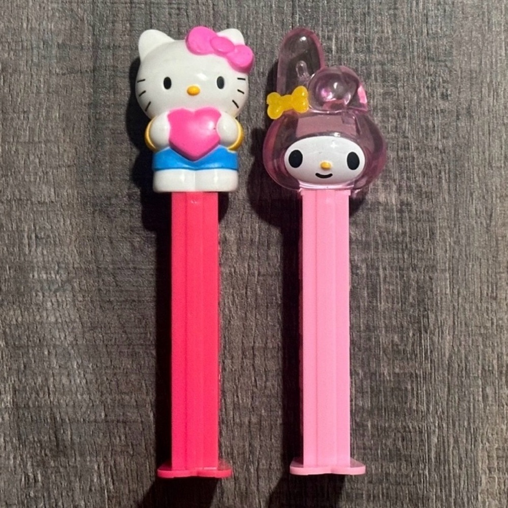Set of 2 Collectible Valentine & Easter Sanrio Hello Kitty PEZ Dispensers